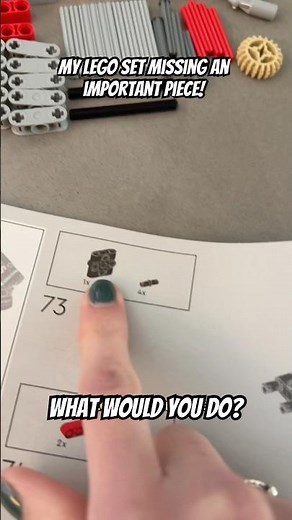 What do yall do when your LEGO set is missing a piece?! #lego #f1 #legosets