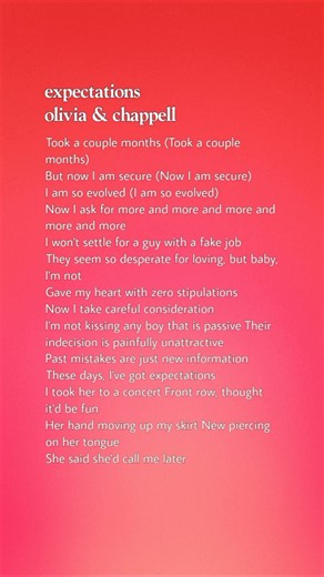 Olivia Rodrigo - expectations ft. Chappell Roan #lyrics #oliviarodrigo #yspsfagsil #expectations