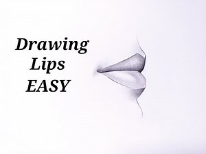 How to draw lips(side view) easy for beginners Drawing lips with pencil shading easy step by step