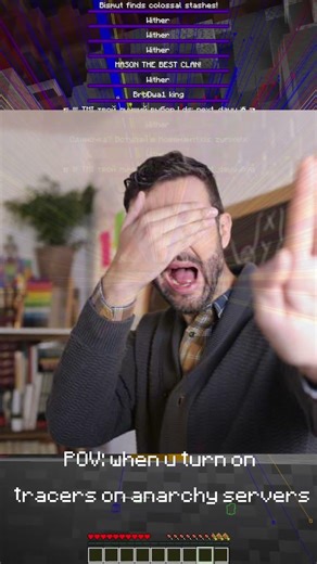 POV: WHEN U TURN ON TRACERS ON ANARCHY SERVERS #minecraft #gaming #3b3t #anarchy #2b2t #tracers