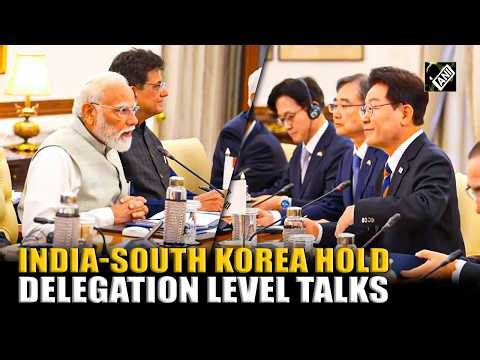 PM Narendra Modi holds delegation-level talks with South Korean President Lee Jae Myung