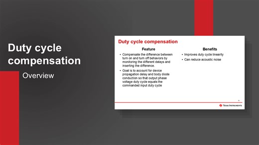 Duty Cycle Compensation | Video | TI.com
