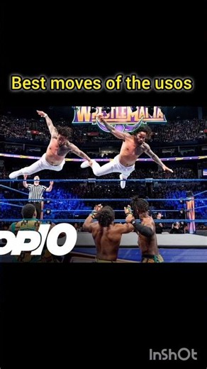 top 5 moves of the usos #wrestling #wwe #shorts