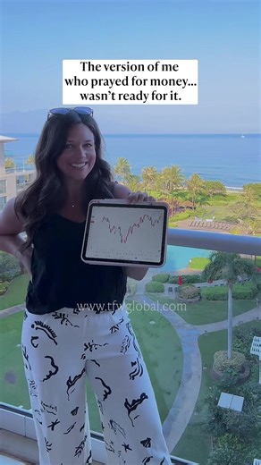 The version of me who prayed for money… was praying from fear. Fear of not having enough. Fear of falling behind. Fear of watching my husband carry everything. And fear is a heavy foundation to build wealth on. When everything shifted, it wasn’t because I finally “figured out trading.” It was because I matured. I stopped asking for escape. And started building capacity. I learned how to: – Sit in discomfort without quitting – Follow my system instead of my emotions – Manage small wins without se