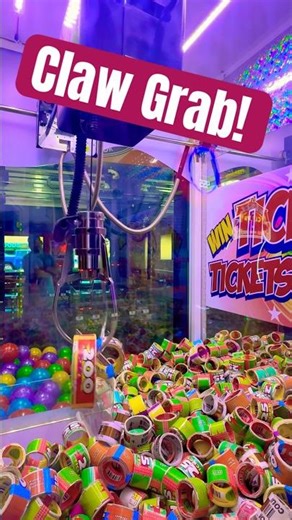Winning Prize at Claw Grab Machine | Shakey’s, San Gabriel, California, USA
