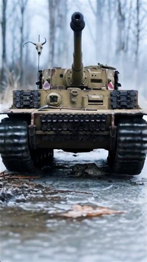 RC WW2 Tank Model vs. Frozen Lake #rctank #remotecontrol
