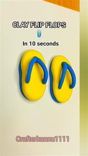 Easy Clay Flip Flops 🩴 | Mini Slippers Clay Art Tutorial #Shorts #ClayArt #DIYCraft