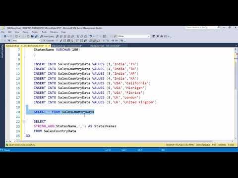 Basic Overview On How to Use String Aggregate Function in SQL Server Development