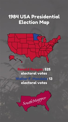 1984 election map #mapping #shorts #geography