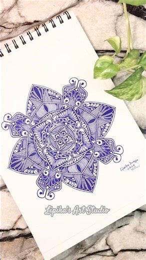 Mandala Art For Beginners 🎨✨ #art #shorts #drawing #relaxing #mandala #colors #satisfying #tutorial
