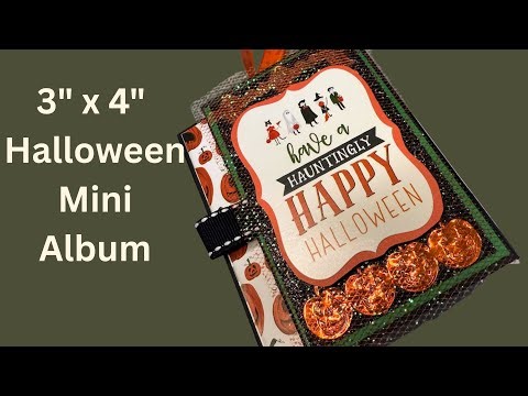 3" x 4" Halloween Trifold Mini Album