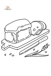 Delicious Bread colouring page ♥ Online or Printable for Free!