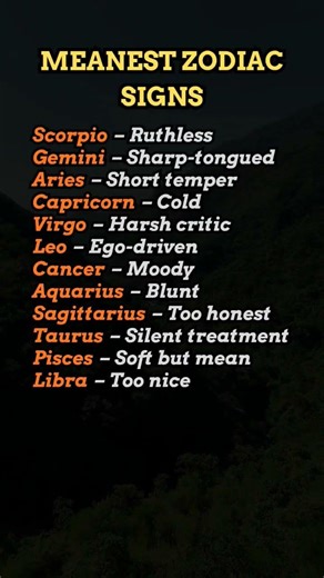“Sweet or Savage? Zodiac Signs Ranked by Mean Streak #zodiac #astrology #short