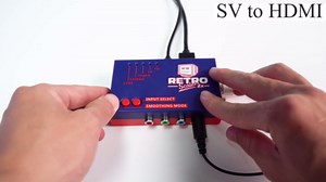 RetroScaler2x AV/SV/YPBPR to HDMI™ Converter - Supports Line Doubler, Filter and Pass-Through Modes, Video Game Adapter with No Lag, for PS2/N64/Dreamcast/Saturn/MD/NGC/SFC and More