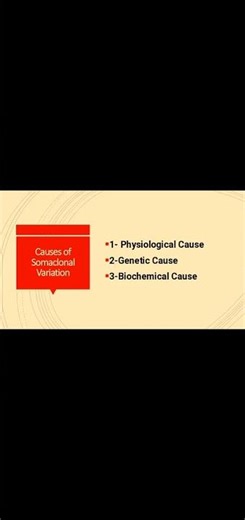 Causes of Somaclonal variation /#botanywithyoutube