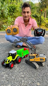 172K views · 1K reactions | REMOTE CONTROL EXCAVATOR V/S RC TRACTOR  Testing #farmtractor #excavator #unboxing #review #views #toys | Badrul Shorts | Facebook