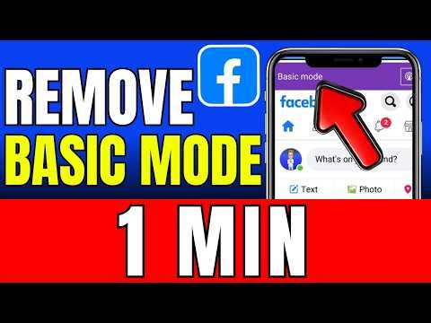 How To Remove Basic Mode In Facebook 2026 (Fast And Easy)
