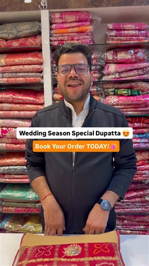 Mukesh Goyal on Instagram: "Wedding Season Special Dupatta 😍 📍 Occasion: Wedding , party wear. Haldi & mehandi, traditional Occasions. 📍 Fabric: Gajji Silk 📍 Work: Zardogi Resham & Aari -Tari work. 📍 Colours: Special Red/ Mehroon. Same Saree 📍 Wash: Dry clean only 📍 Call Now: 90572 40787, 93511 46733 Book your order now, only few pcs left! 😯 [Saree, Saree Reels, Designer Saree, Saree Ideas, Saree Meesho, Saree Blouse Designs, Saree Shopping, Party Wear Saree, Bollywood Style Saree, Silk