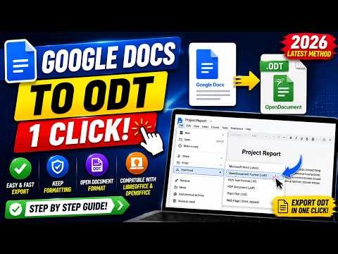 Convert Google Docs to ODT | Export Google Docs to OpenDocument (.ODT) (2026)