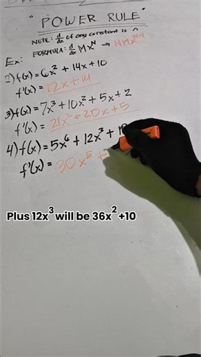 Power Rule Derivative Examples | Calculus #shorts