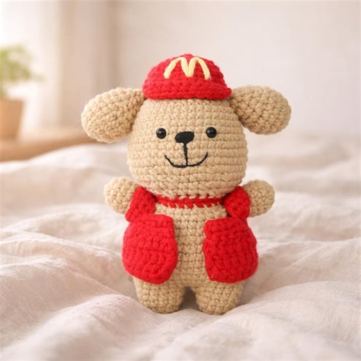 Amigurumi Puppy Crochet Pattern | Sporty Dog With Baseball Cap (PDF Download) - Etsy UK