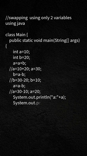 Swap Two Numbers Without a Third Variable in Java