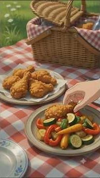 🍗🌿 Fried Chicken with Farm Fresh Salad | Crispy, Fresh & Delicious #food #cooking