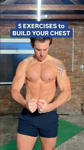 5 EXERCISES to BUILD YOUR CHEST at HOME 💪