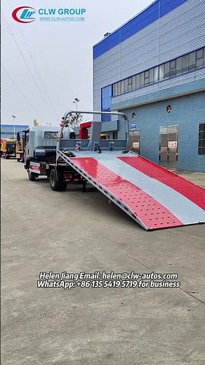 HOWO 4 Tons Hydraulic Platform Flatbed Full Drop Tow Truck for Breakdown Car Rescue Recovery Truck