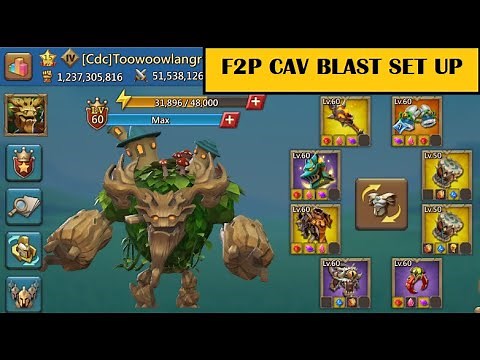Lords Mobile - CAV BLAST SET UP - F2P guide for optimized gears, heroes and familiars