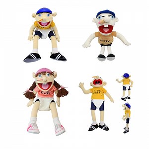 3PCS Jeffy Hand Puppet - Jeffy Plush Toy Cosplay Cuddly Soft Plush Realistic Mouth Movement for Party Fun, Perfect Kids Gift