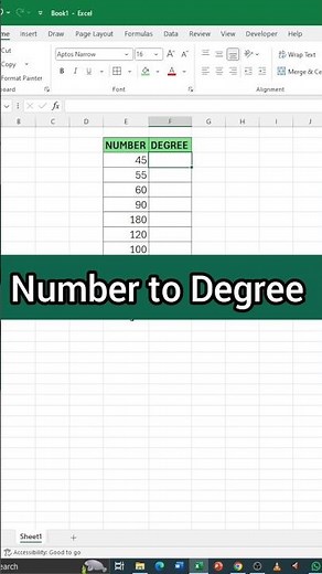 How to insert degree symbol in excel #excel #exceltips #spreadsheetmagic