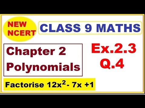 Class 9 Maths | Ex.2.3 Q4 | Chapter 2 | Polynomials | New NCERT | Ranveer Maths 9