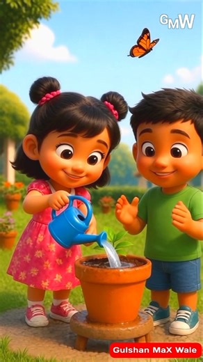 गुड़िया और गुड्डा बोला चलो एक पेड़ लगाते हैं Main Gaddha Khota Hun #cartoon #gudiya #shorts GMW