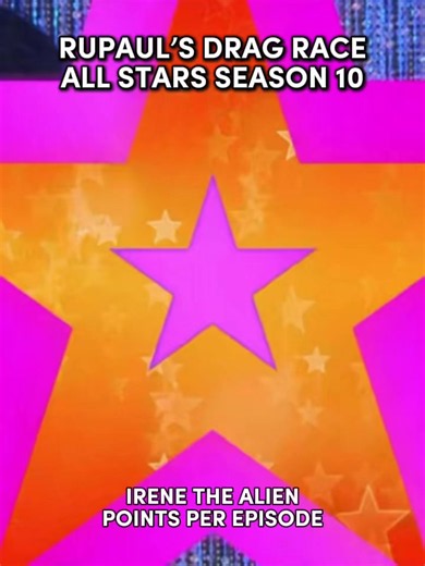 RUPAUL’S DRAG RACE ALL STARS S10 IRENE THE ALIEN POINTS PER EPISODE #irenethealien #dragrace #rpdras10 #rupaulsdragraceallstars10 #dragracefyp