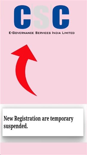 New Registration are temporary suspended #csc