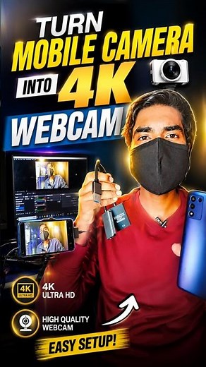 How to Use Mobile Camera as 4K webcam using Capture Card