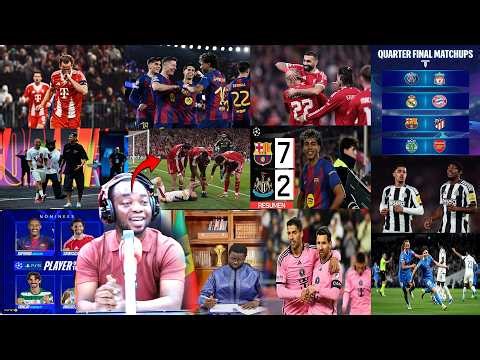 KING EBEN THURSDAY MORNING FOREIGN SPORTS NEWS. BARCA 7-2 NEWCASTLE.LIVERPOOL 4-0 GALA.BAYERN,RAPH..