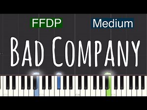 Five Finger Death Punch - Bad Company Piano Tutorial | Medium