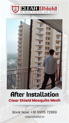 Mosquito Net for Balcony | ClearShield Mosquito Protection | Balcony makeover #insectscreen #home