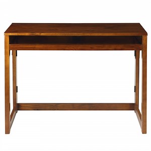 Folding Desk with Pull-Out & USB Port-Warm Brown - Walmart.com