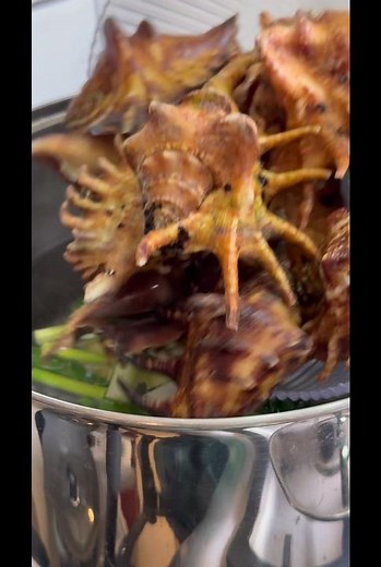 How I cook Saang/Spider Shell #seafood #shorts