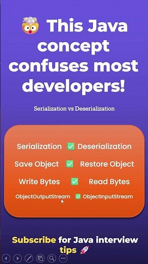 This Java Concept Confuses Most Developers 🤯 | Serialization vs Deserialization