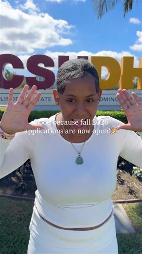 Thinking of joining us next fall? You can now apply to CSUDH for Fall 2026. This time next year, you could be here! 🎉🤘 | California State University, Dominguez Hills