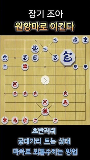 장기게임 기본 기초 초반 쉬운 전개 원앙마로 이기는 방법 초반러쉬 궁대가리 트는 상대 마차로 외통수치는 방법