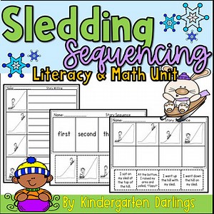Winter Sequencing Literacy and Math Unit for Kindergarten & First Grade