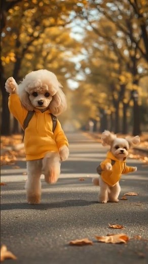 Back-to-School Poodle Duo 🎒🐩 Cutest Walk to Class! | #Shorts