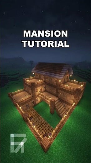 🏡 Minecraft Big Mansion Tutorial 😍 #Shorts #Build #minecraft #short #viral #new