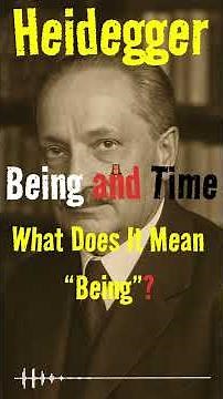 Heidegger: Why Have We Forgotten the Meaning of Being? | Philosophy Shorts #philosophy #ethics