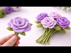 This Crochet Rose Looks Real… But It’s Handmade! 🌹